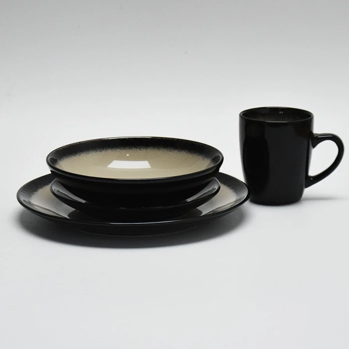 Retro And Reactive Glaze Dinnerware Set